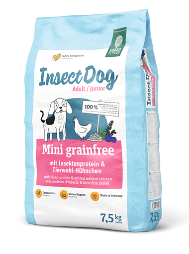 Green Petfood, InsectDog, Insectdog Mini, 最強防敏迷你狗糧 ,蟲製狗糧, 蟲狗皮膚, 蟲狗腸胃, 防敏糧, 低敏糧, 無穀低敏, 蟲蟲糧